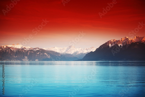yacht on lake geneva
