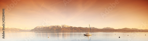 yacht on lake geneva