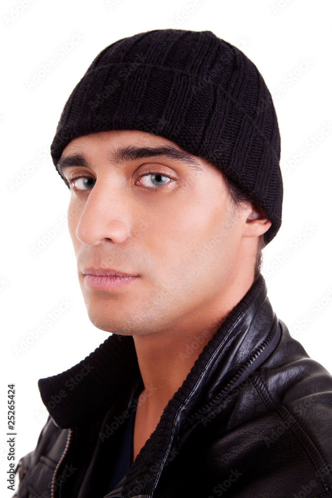 unhappy boy with a hood