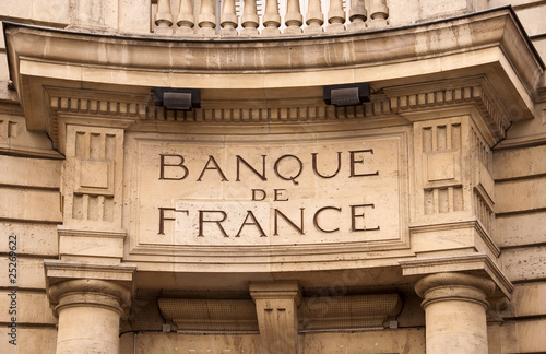 Enseigne Banque de France, finances et économie française photo