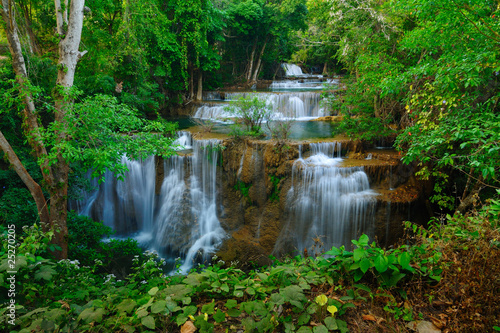 Deep forest Waterfall in Kanchanaburi  Thailand