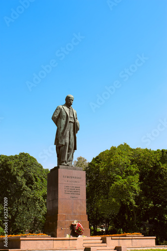 Monument to great Ukrainian poet Taras Shevchenko in Kyiv