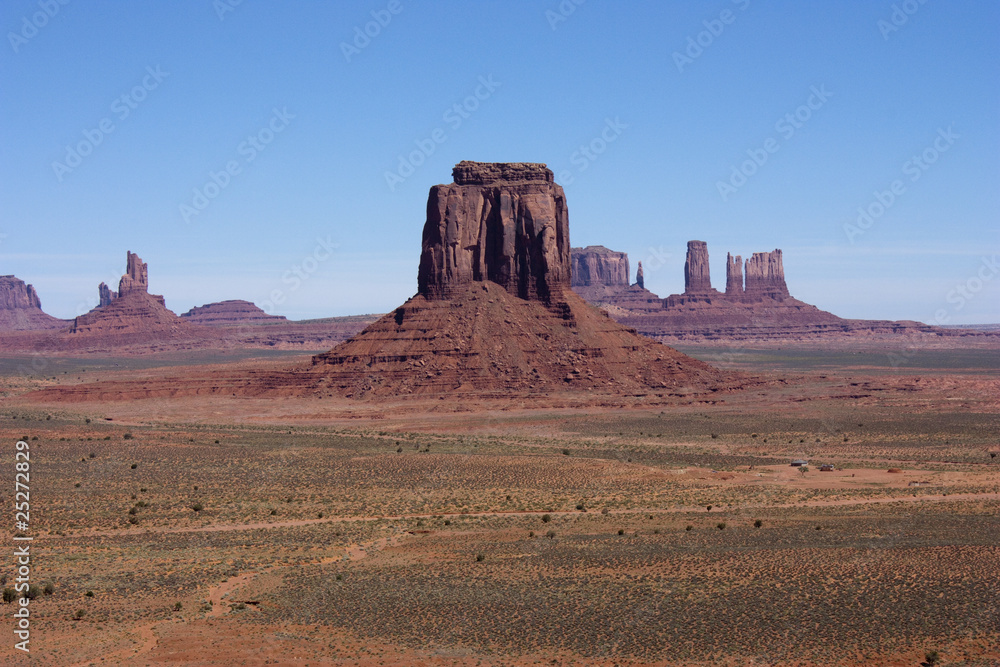 Landscape of Monument Valley Buttes and Mittens Landscape of Monument Valley Buttes and Mittens