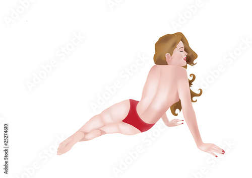 pin up sfondo bianco