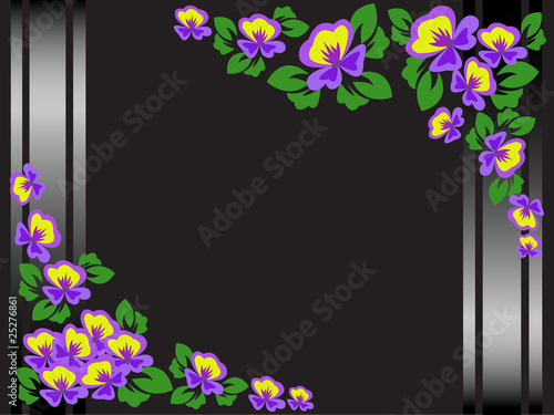 black floral frame