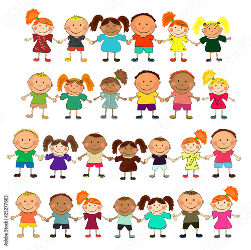 vector happy kids