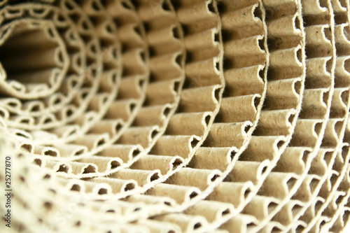 Corrugated paper rolls.