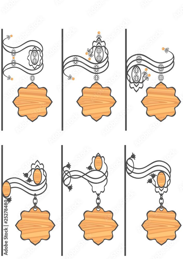 Signs of wood, decorated with chains and forging Signs of wood, decorated with chains and forging