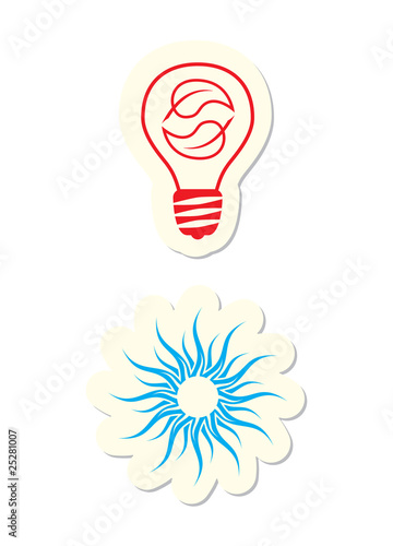 Bulb and Sun Icons
