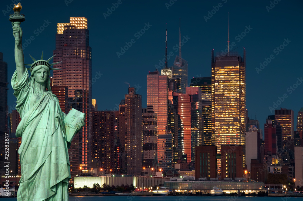 Ταπετσαρία tourism concept new york city with statue liberty