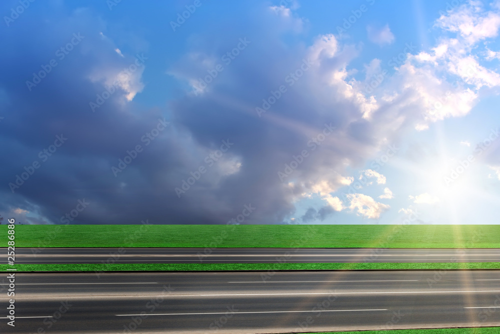 Fototapeta premium Road asphalted highway