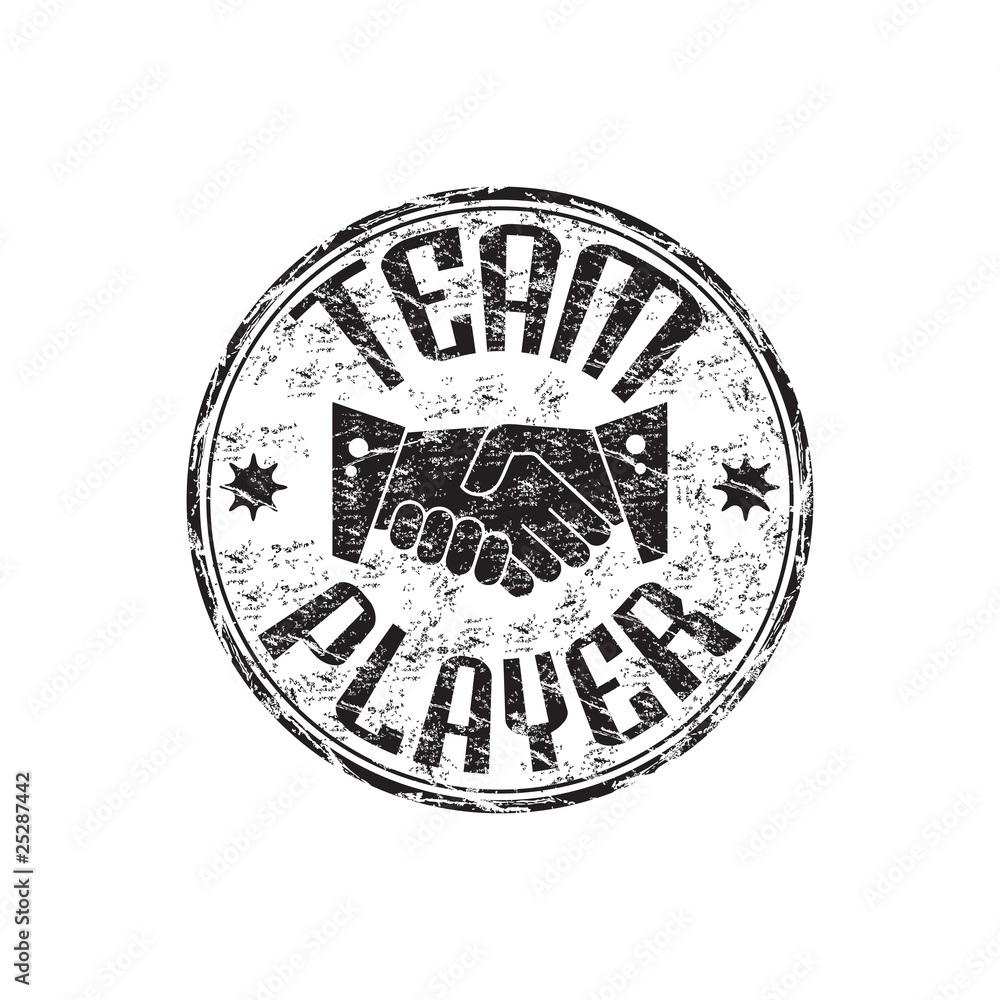 Obraz premium Team player rubber stamp