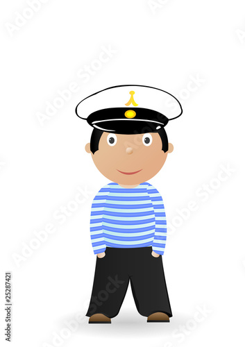Vector illustration the cheerful seaman
