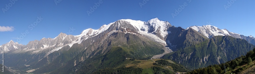 Massif du Mont Blanc vu du Prarion