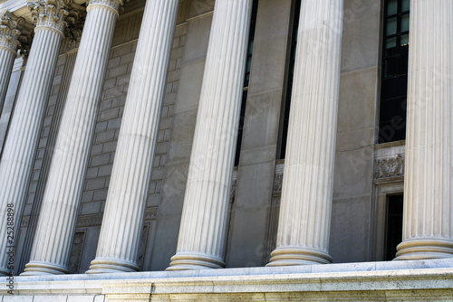 Classic building columns in Washington DC
