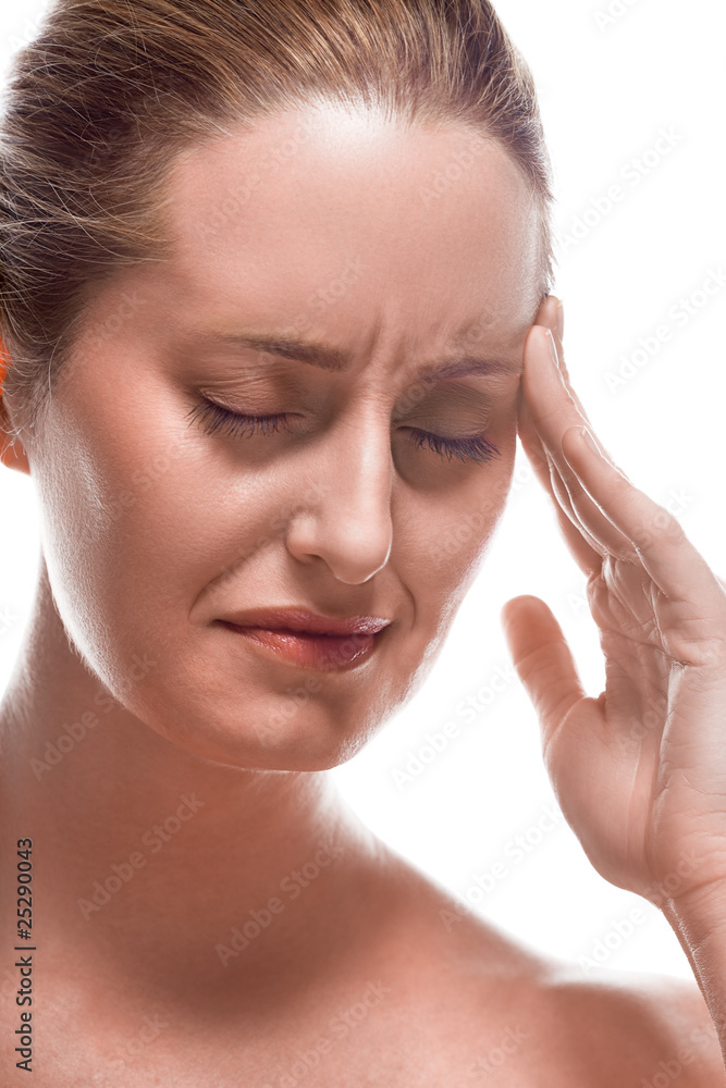 Woman with headache Woman with headache