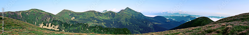 Mountain panorama. Seven shots stitch image