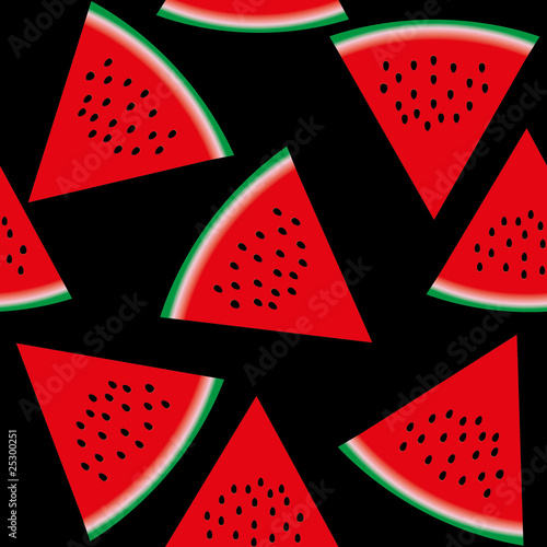 Seamless pattern with watermelon, part 2, vector