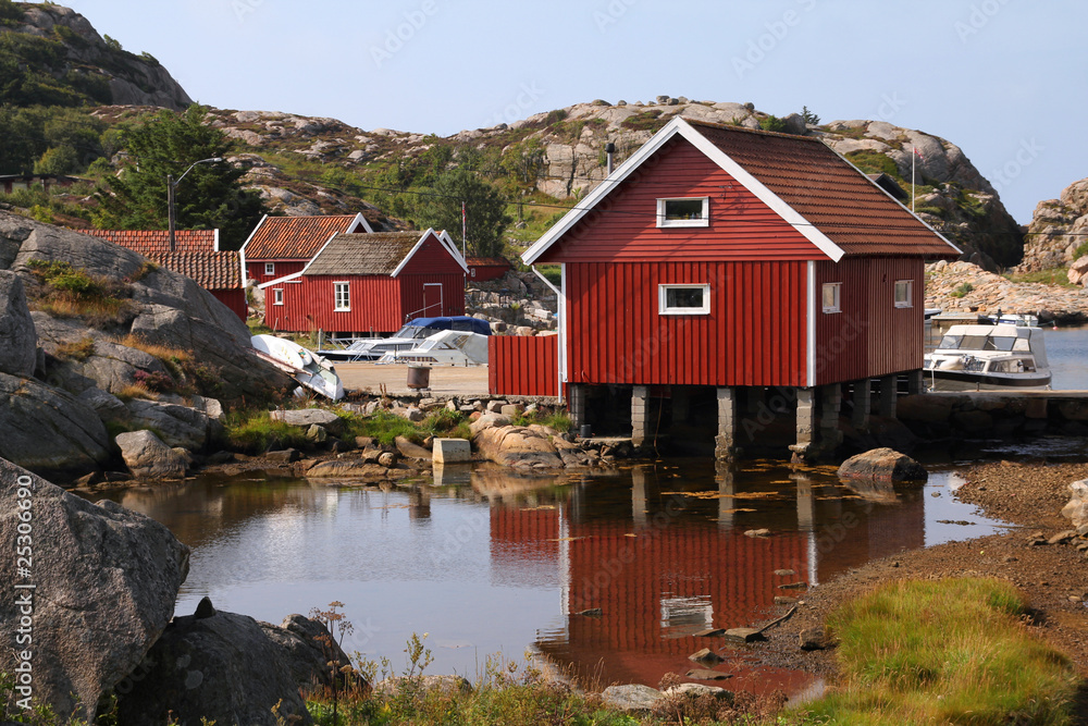Norway - Vest-Agder, Skjernoy island, Dyrstad harbor Norway - Vest-Agder, Skjernoy island, Dyrstad harbor