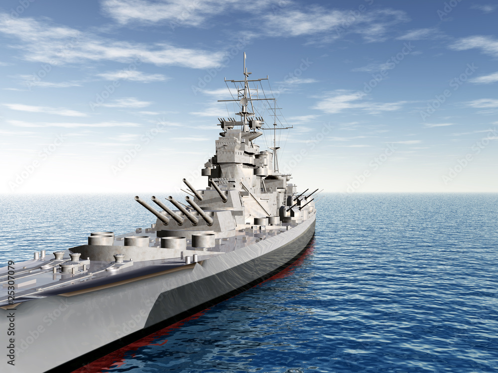 Naklejka premium Historic Warship