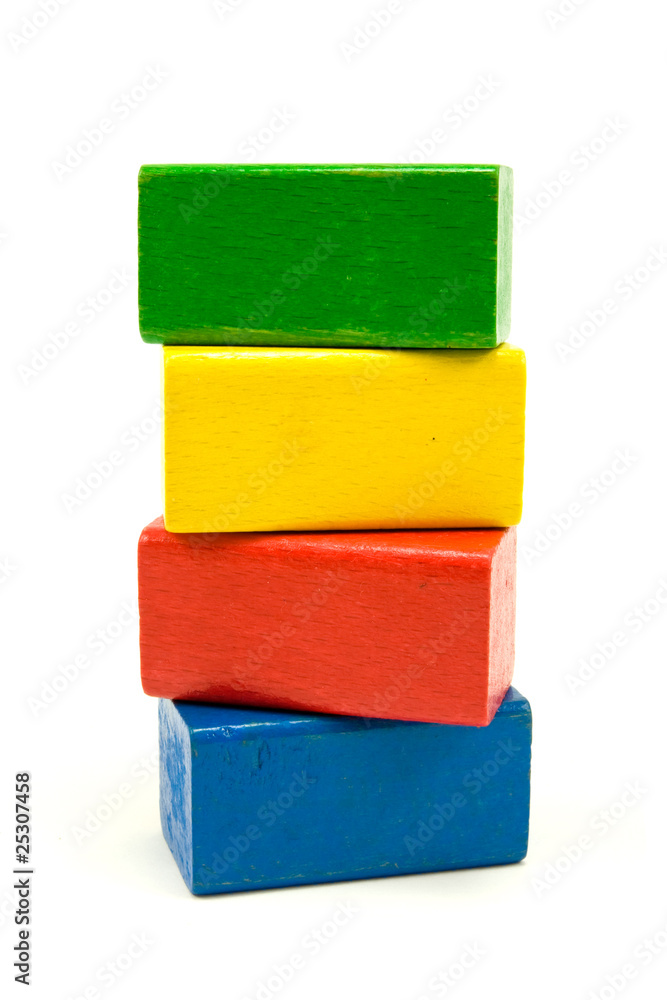 wooden building blocks isolated on white background wooden building blocks isolated on white background