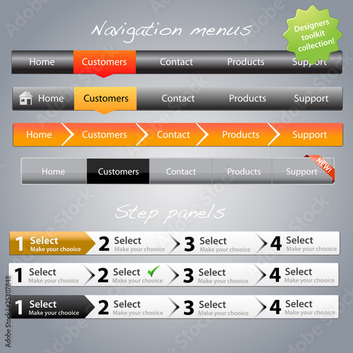 Web designers toolkit - navigation menus and step panels part 4