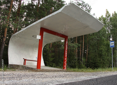 Busstopp in Estland