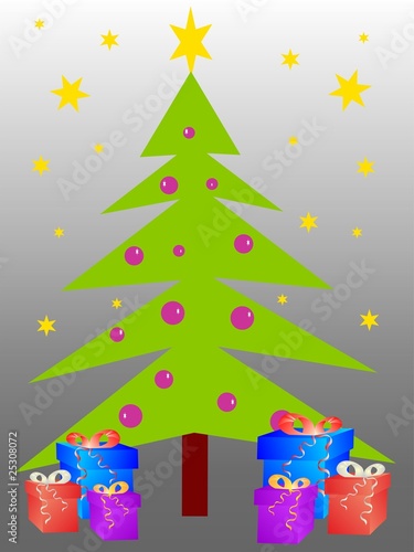 Weihnachtsbaum mit Geschenken