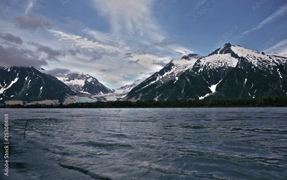 Blick auf den Walker-Glacier in Alaska