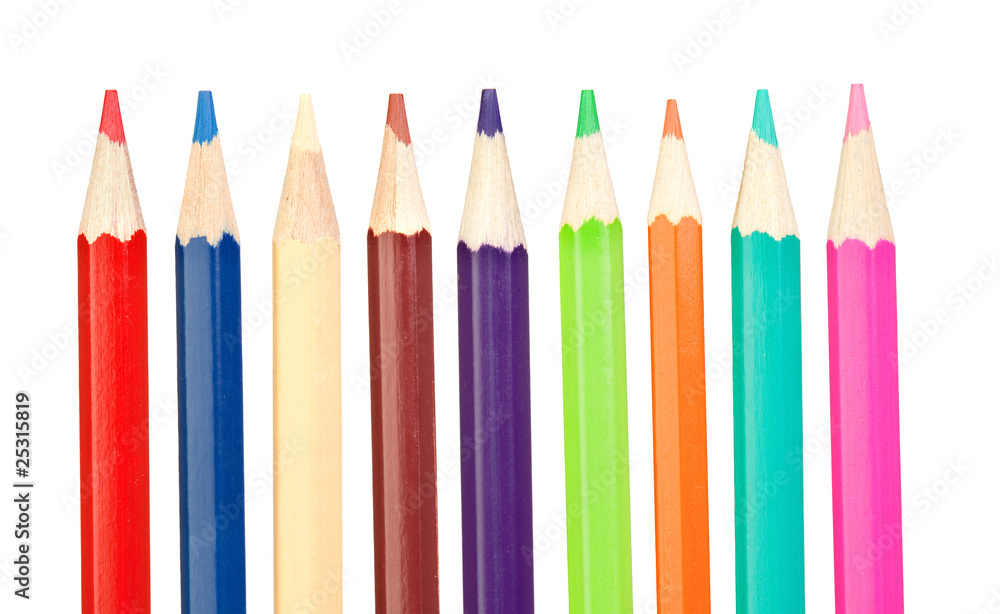 Colored pencils sharp vertical Colored pencils sharp vertical