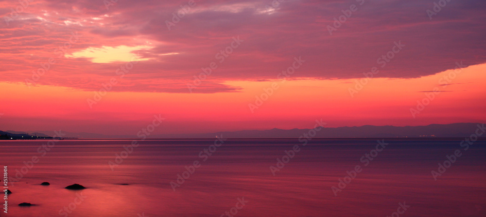 Pink Sunrise By The Seaside