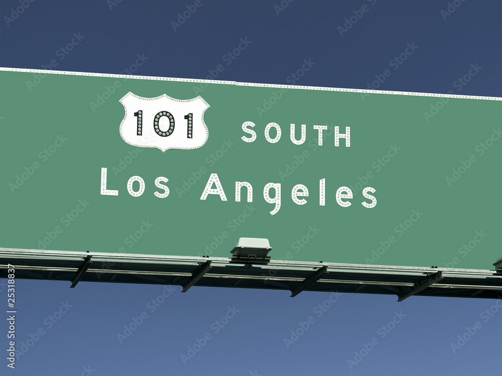 Fototapeta premium Los Angeles 101 Freeway Sign