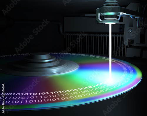 Laser Writes Information (CD, DVD, Blu-Ray)