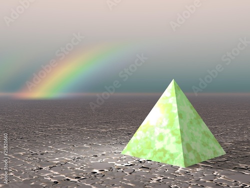Abstract - Pyramid with rainbow
