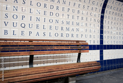 Photography Wall in Metro Paris