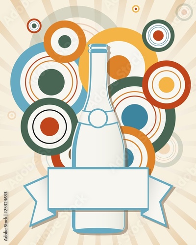 Bottle of soft drink / retro style