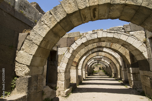 Ruins of agora, archaeological site in Izmir, Turkey