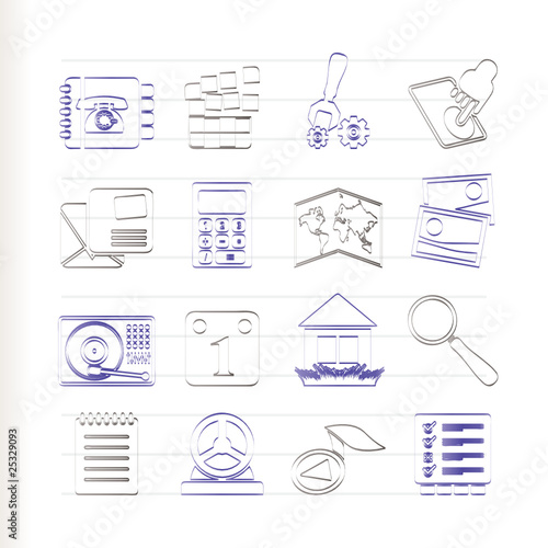 Mobile Phone and Computer icon - Vector Icon Set