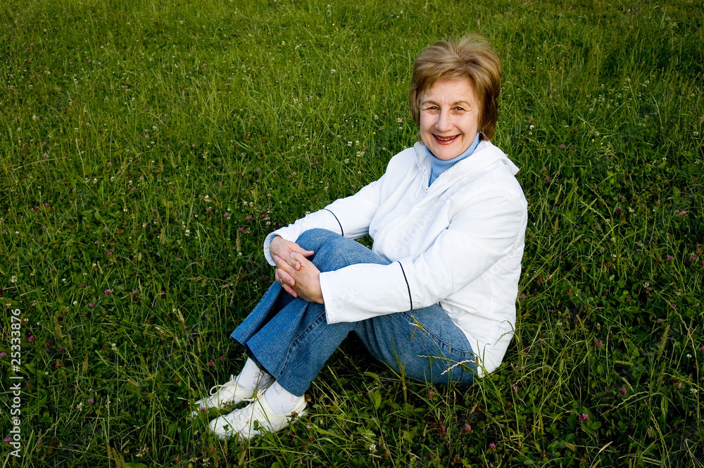Fototapeta premium Elderly woman