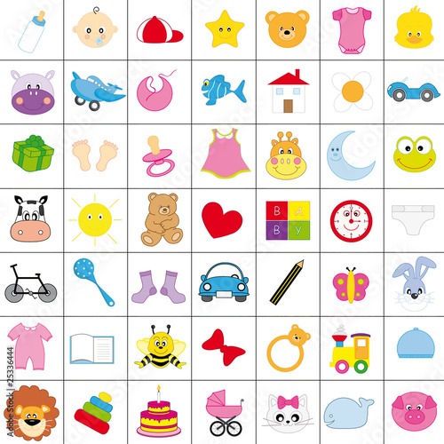 iconos infantiles en color