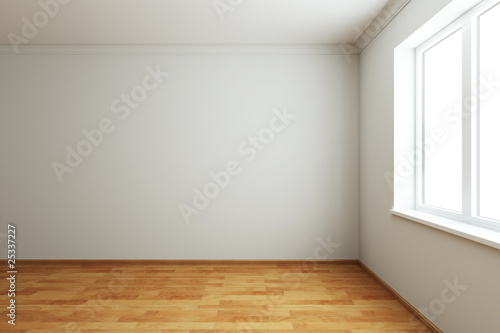 empty new room with window © auris