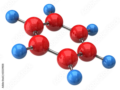 Molecule of benzene photo