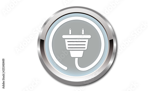Button mit Stromkabelmotiv