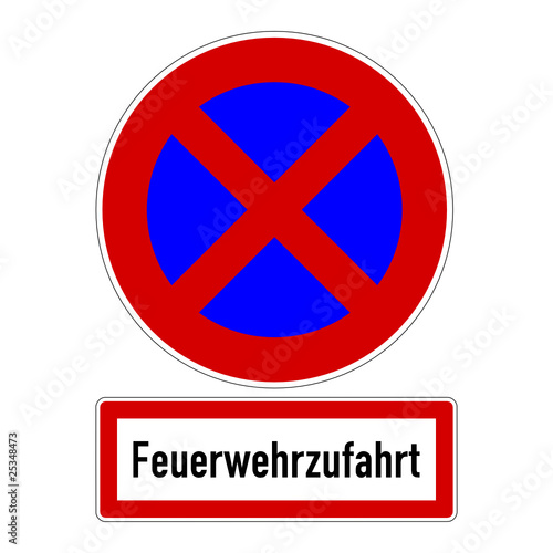 schild feuerwehrzufahrt halteverbot II