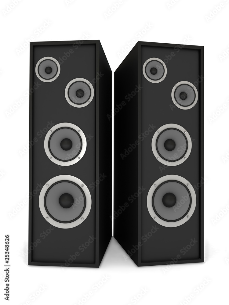 Speaker over white background Speaker over white background