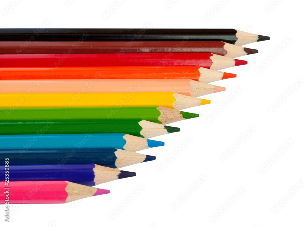 Row of colored pencils Row of colored pencils