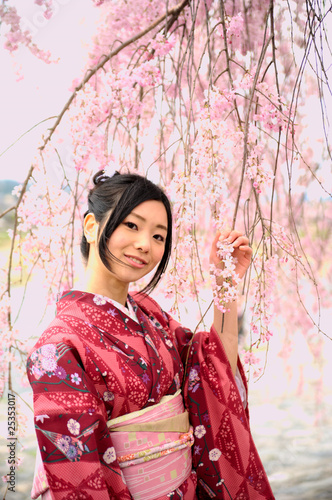 桜　着物　日本