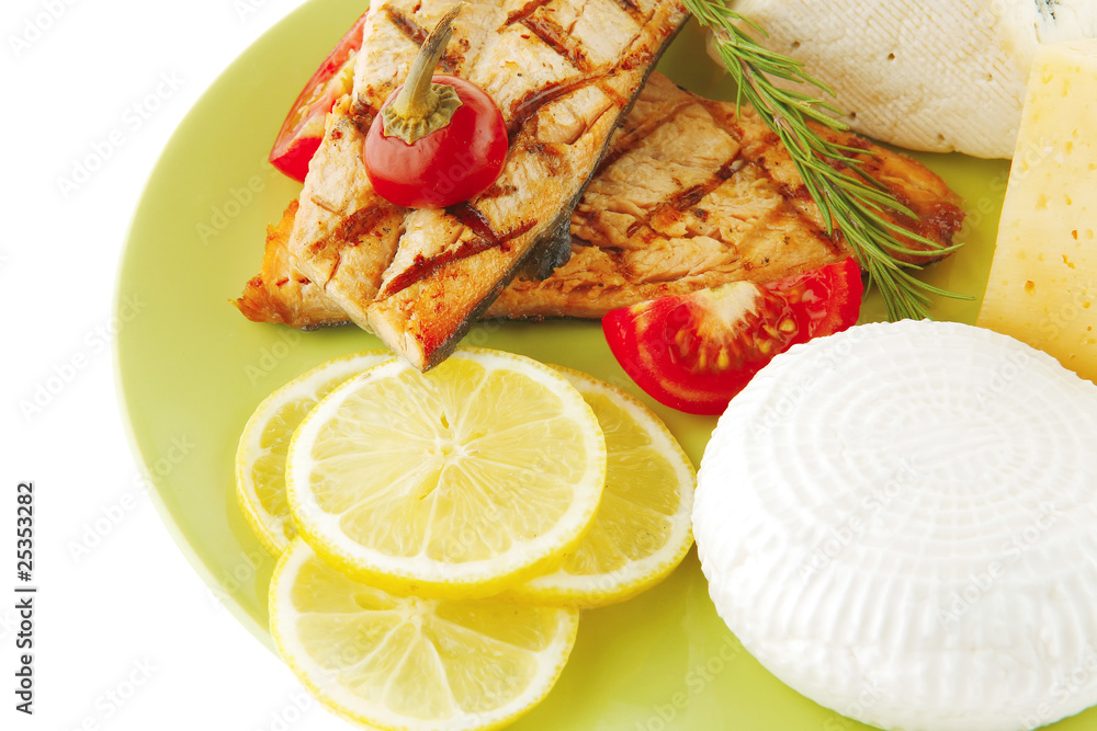dry cheeses and salmon dry cheeses and salmon