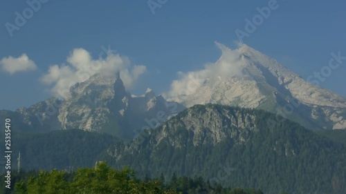 Time lapse clouds over Mount Watzmann, Bavaria