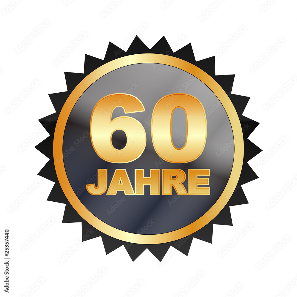 Fototapeta premium Button - Jubiläum, Garantie, Jahreszahl 60